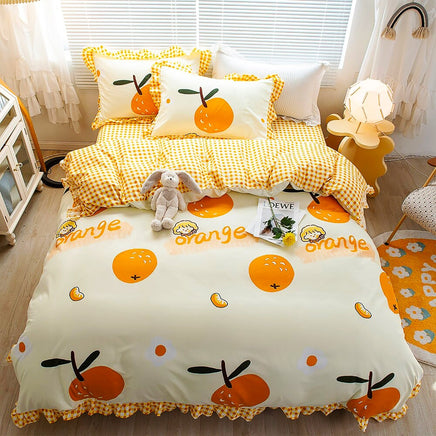 Cute Bedding Set Kids Bedroom Lace Bedding For Family D550 - Lusy Store