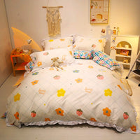 Cute Bedding Set Kids Bedroom Lace Bedding For Family D550 - Lusy Store