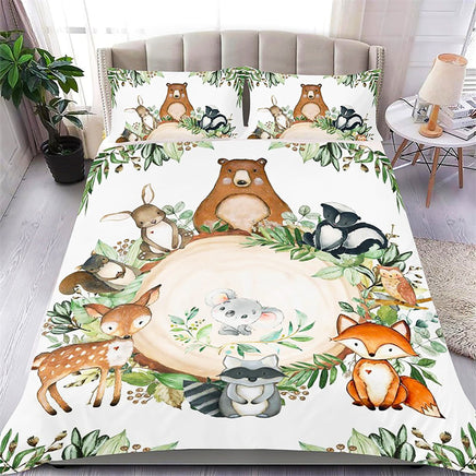 Cute Bedding Sets Cartoon Animals Lovely Baby For Girls Boys Gift D565 2