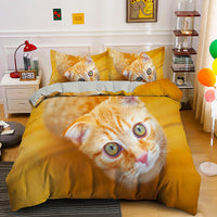 Cute Bedding Sets Kitten Quilt Cover Kids Bedding Set Kawaii D567 - Lusy Store