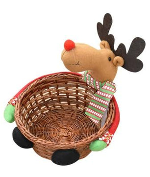Cute Christmas Candy Storage Bamboo Xmas Gift Holder Basket - Lusy Store
