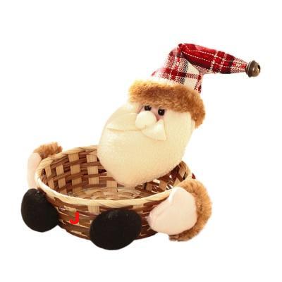 Cute Christmas Candy Storage Bamboo Xmas Gift Holder Basket - Lusy Store