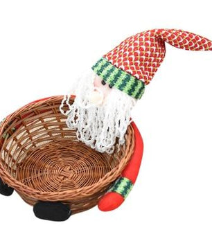 Cute Christmas Candy Storage Bamboo Xmas Gift Holder Basket - Lusy Store