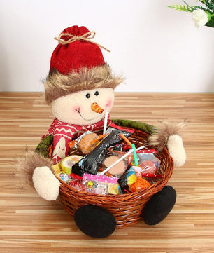 Cute Christmas Candy Storage Bamboo Xmas Gift Holder Basket - Lusy Store