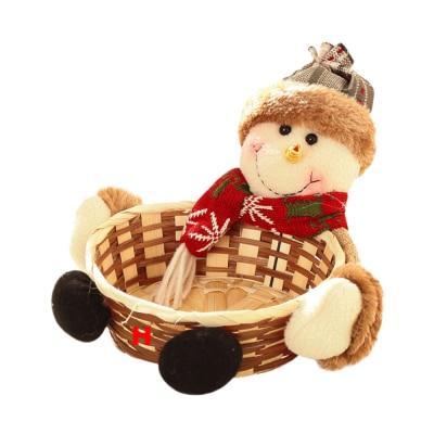 Cute Christmas Candy Storage Bamboo Xmas Gift Holder Basket - Lusy Store