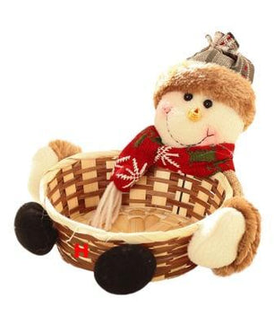 Cute Christmas Candy Storage Bamboo Xmas Gift Holder Basket - Lusy Store