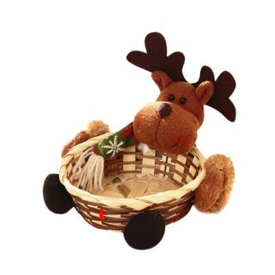 Cute Christmas Candy Storage Bamboo Xmas Gift Holder Basket - Lusy Store