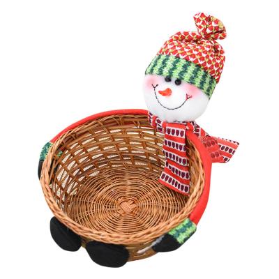 Cute Christmas Candy Storage Bamboo Xmas Gift Holder Basket - Lusy Store