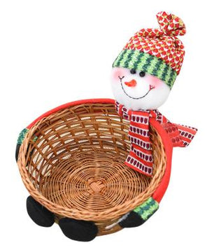 Cute Christmas Candy Storage Bamboo Xmas Gift Holder Basket - Lusy Store