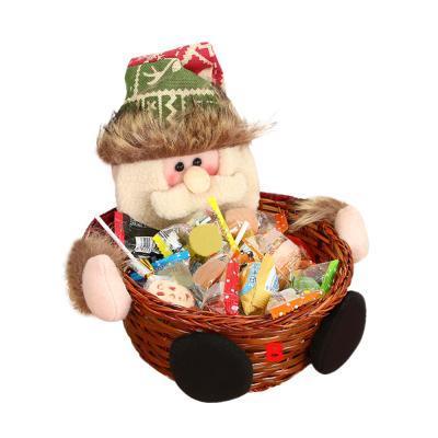 Cute Christmas Candy Storage Bamboo Xmas Gift Holder Basket - Lusy Store