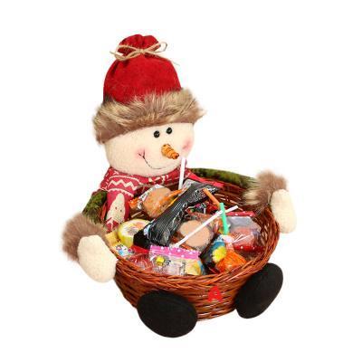Cute Christmas Candy Storage Bamboo Xmas Gift Holder Basket - Lusy Store