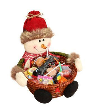 Cute Christmas Candy Storage Bamboo Xmas Gift Holder Basket - Lusy Store