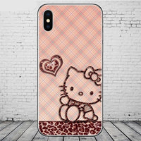 Cute Hello kitty Phone Case Cover For iphone 7 X 7plus 6 6S 8 8plus 5 5S SE Soft Silicone - Lusy Store