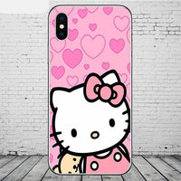 Cute Hello kitty Phone Case Cover For iphone 7 X 7plus 6 6S 8 8plus 5 5S SE Soft Silicone - Lusy Store
