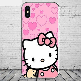 Cute Hello kitty Phone Case Cover For iphone 7 X 7plus 6 6S 8 8plus 5 5S SE Soft Silicone - Lusy Store