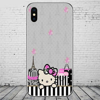 Cute Hello kitty Phone Case Cover For iphone 7 X 7plus 6 6S 8 8plus 5 5S SE Soft Silicone - Lusy Store