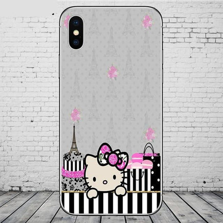 Cute Hello kitty Phone Case Cover For iphone 7 X 7plus 6 6S 8 8plus 5 5S SE Soft Silicone - Lusy Store