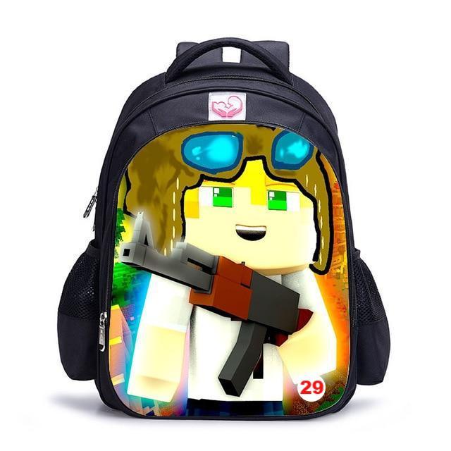 Cute MineCraft Cartoon Backpack Boys School Bags Hot Primary - Lusy Store