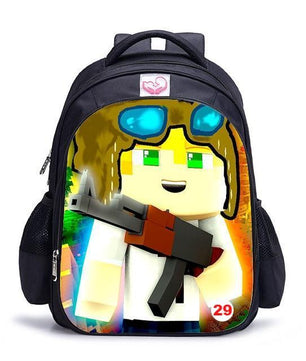 Cute MineCraft Cartoon Backpack Boys School Bags Hot Primary - Lusy Store