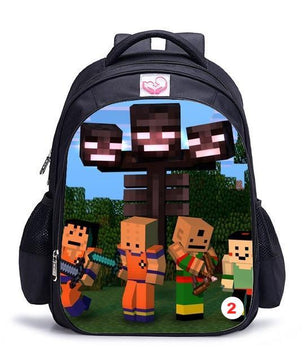 Cute MineCraft Cartoon Backpack Boys School Bags Hot Primary - Lusy Store