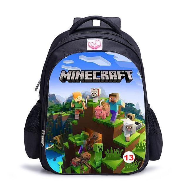 Cute MineCraft Cartoon Backpack Boys School Bags Hot Primary - Lusy Store