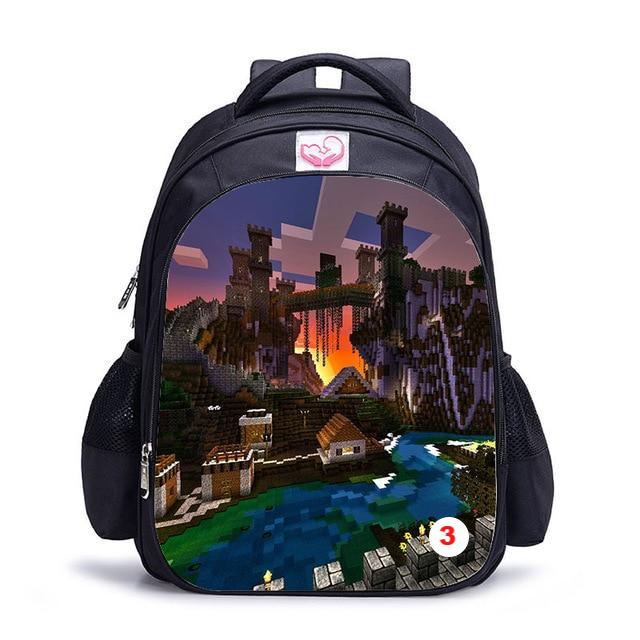 Cute MineCraft Cartoon Backpack Boys School Bags Hot Primary - Lusy Store