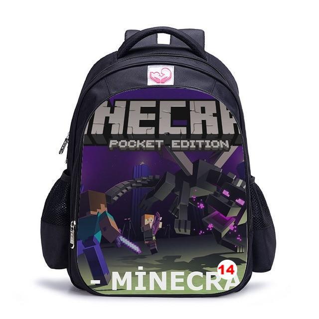 Cute MineCraft Cartoon Backpack Boys School Bags Hot Primary - Lusy Store
