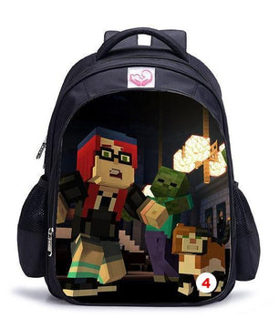 Cute MineCraft Cartoon Backpack Boys School Bags Hot Primary - Lusy Store