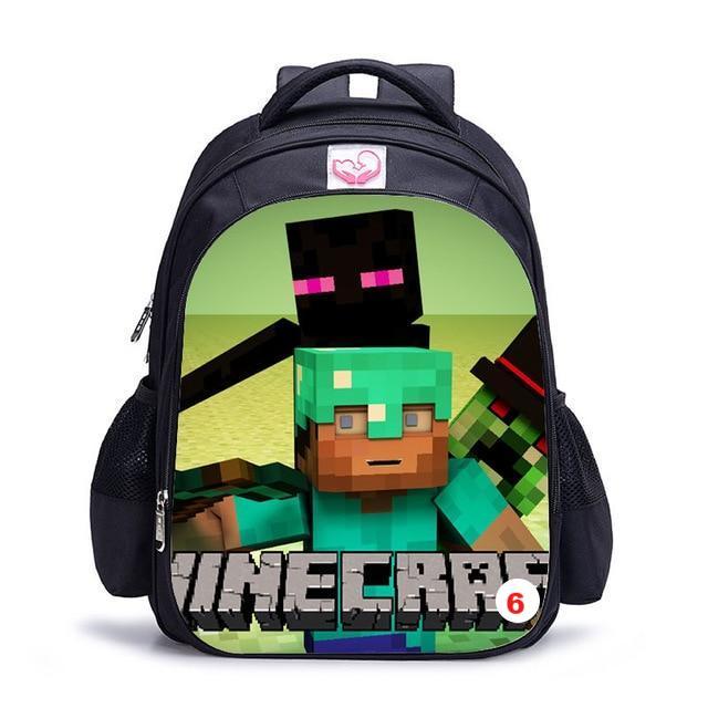Cute MineCraft Cartoon Backpack Boys School Bags Hot Primary - Lusy Store