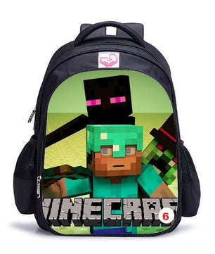 Cute MineCraft Cartoon Backpack Boys School Bags Hot Primary - Lusy Store