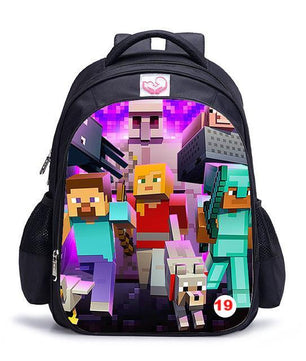 Cute MineCraft Cartoon Backpack Boys School Bags Hot Primary - Lusy Store