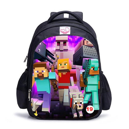 Cute MineCraft Cartoon Backpack Boys School Bags Hot Primary 9