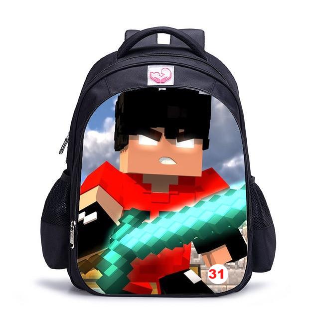 Cute MineCraft Cartoon Backpack Boys School Bags Hot Primary - Lusy Store