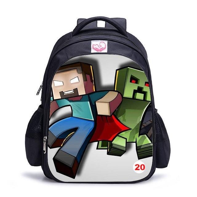 Cute MineCraft Cartoon Backpack Boys School Bags Hot Primary - Lusy Store