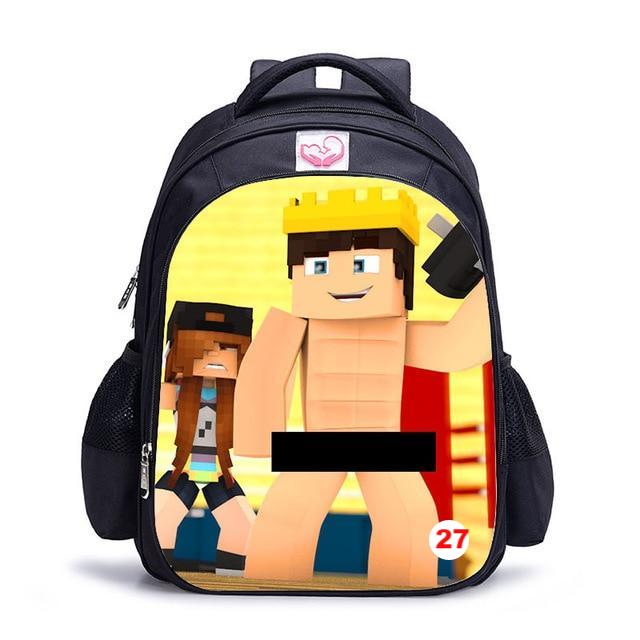 Cute MineCraft Cartoon Backpack Boys School Bags Hot Primary - Lusy Store