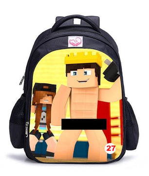 Cute MineCraft Cartoon Backpack Boys School Bags Hot Primary - Lusy Store