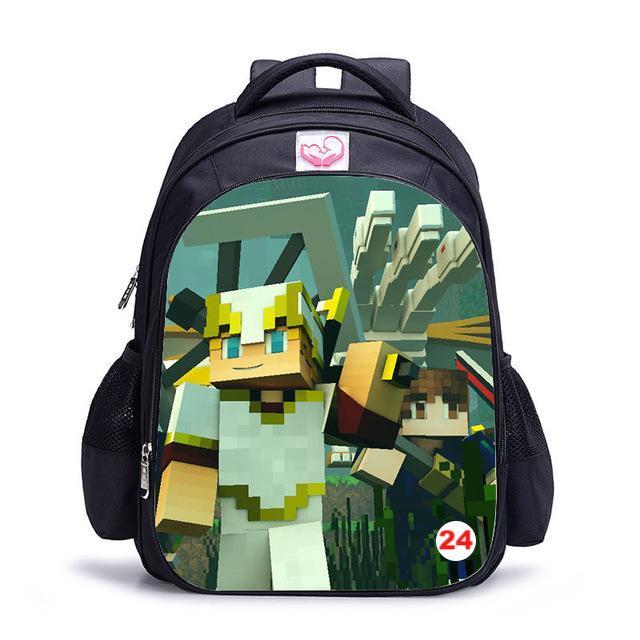 Cute MineCraft Cartoon Backpack Boys School Bags Hot Primary - Lusy Store