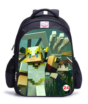 Cute MineCraft Cartoon Backpack Boys School Bags Hot Primary - Lusy Store