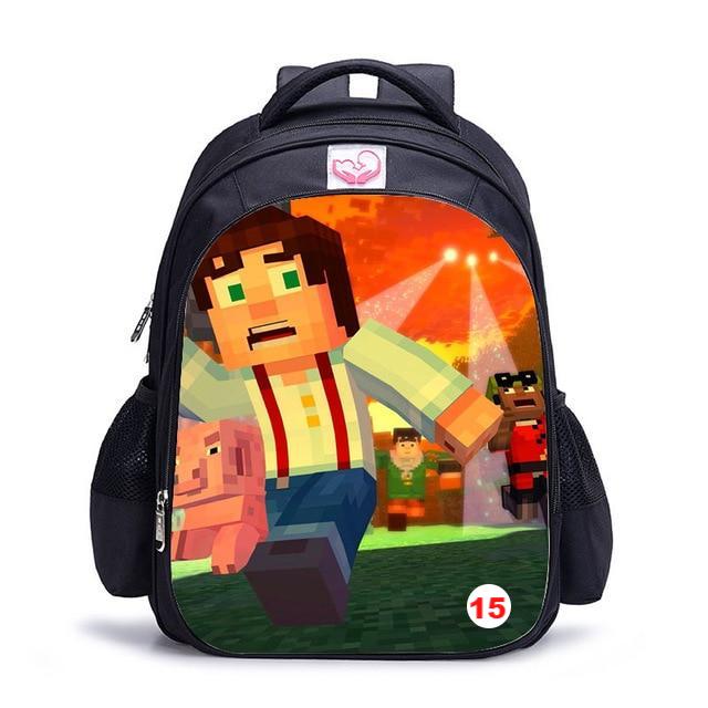Cute MineCraft Cartoon Backpack Boys School Bags Hot Primary - Lusy Store