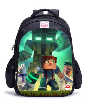 Cute MineCraft Cartoon Backpack Boys School Bags Hot Primary - Lusy Store