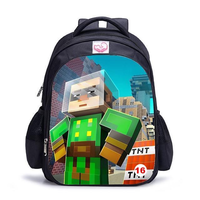 Cute MineCraft Cartoon Backpack Boys School Bags Hot Primary - Lusy Store