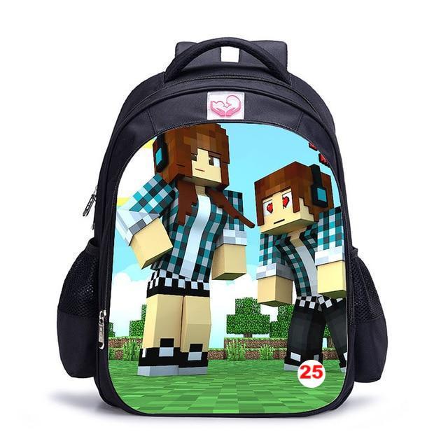 Cute MineCraft Cartoon Backpack Boys School Bags Hot Primary - Lusy Store