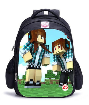 Cute MineCraft Cartoon Backpack Boys School Bags Hot Primary - Lusy Store