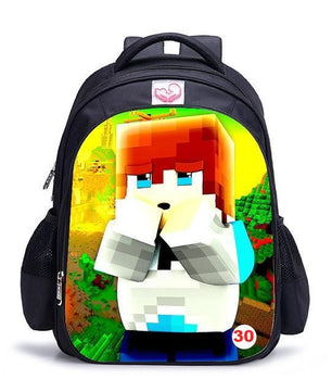 Cute MineCraft Cartoon Backpack Boys School Bags Hot Primary - Lusy Store