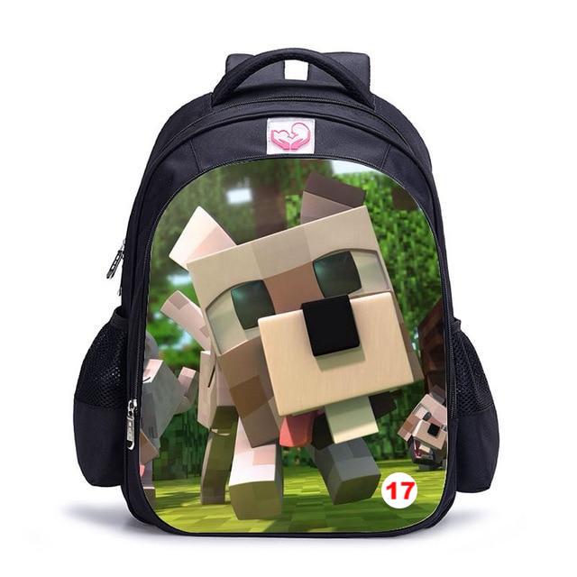 Cute MineCraft Cartoon Backpack Boys School Bags Hot Primary - Lusy Store