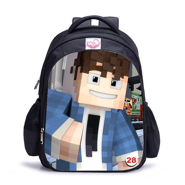 Cute MineCraft Cartoon Backpack Boys School Bags Hot Primary - Lusy Store