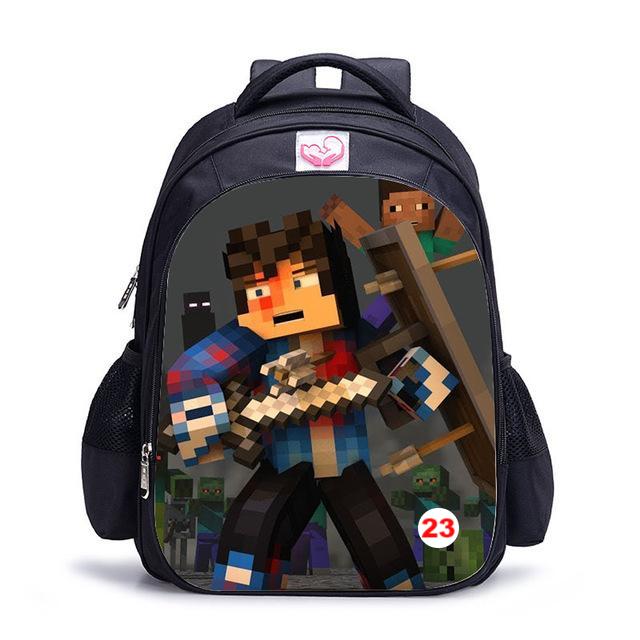 Cute MineCraft Cartoon Backpack Boys School Bags Hot Primary - Lusy Store