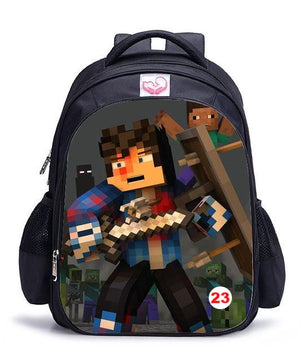 Cute MineCraft Cartoon Backpack Boys School Bags Hot Primary - Lusy Store