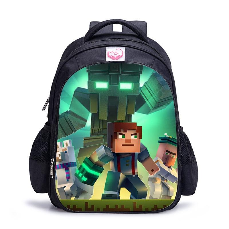 Cute MineCraft Cartoon Backpack Boys School Bags Hot Primary - Lusy Store