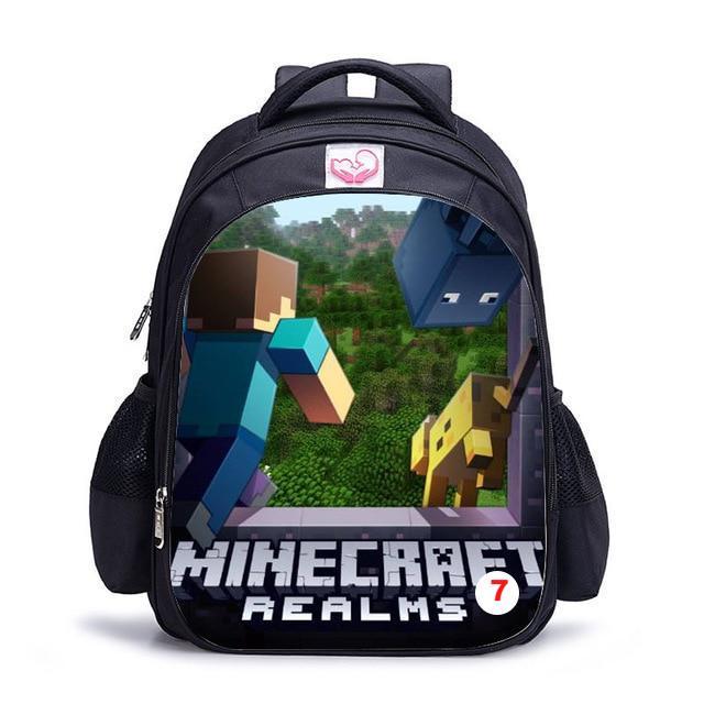 Cute MineCraft Cartoon Backpack Boys School Bags Hot Primary - Lusy Store